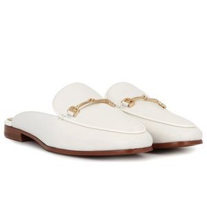 Sam Edelman Linnie Bit Mule White Leather Loafers